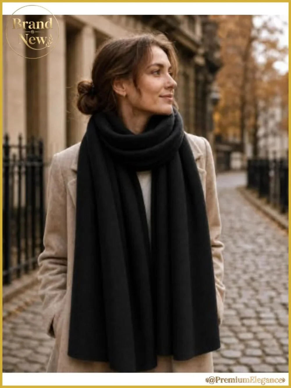 Wool Blend Chunky Blanket Scarf Shawl Wrap for Women